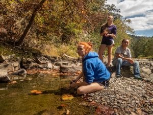 Environmental science students exploring the North Fork. Photo by Steven Johnson.