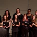 Isabella with senior choir, fall 2019 (second from left, front row)