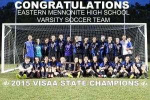 Girls varsity soccer state champions, 2015