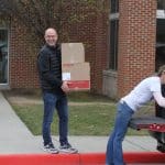EMES move day, Dec. 6, 2019. Jeff Shank, board chair, lends a hand