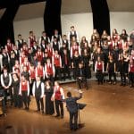 VOCES8 joins the Shenandoah Valley Children's Choir and EMS' Touring and Junior Choirs on stage, February 16, 2020
