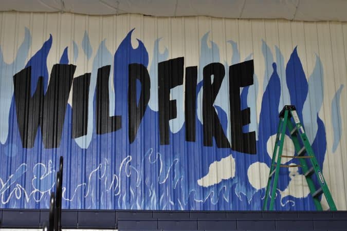 Wildfire mural in development. Photo: Courtesy Windsock