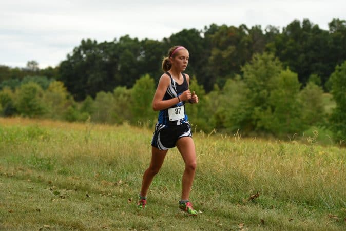 Halie Mast '21, cross country competition