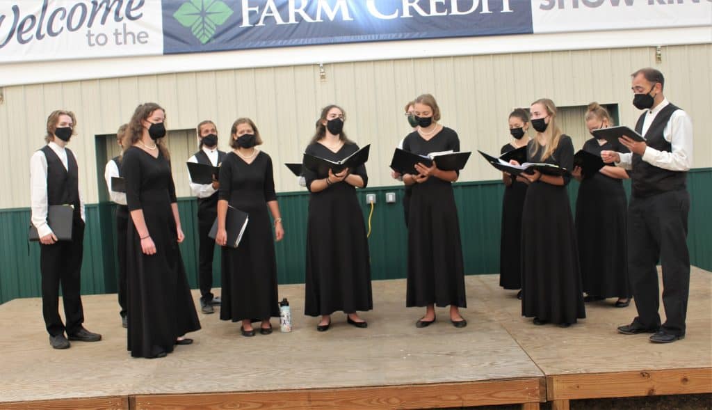 Chamber Choir at the Virginia Mennonite Relief Sale 2021. Photo by  Jim Bishop.