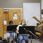 strings classroom renovation for music instruction with Maria Lorcas.