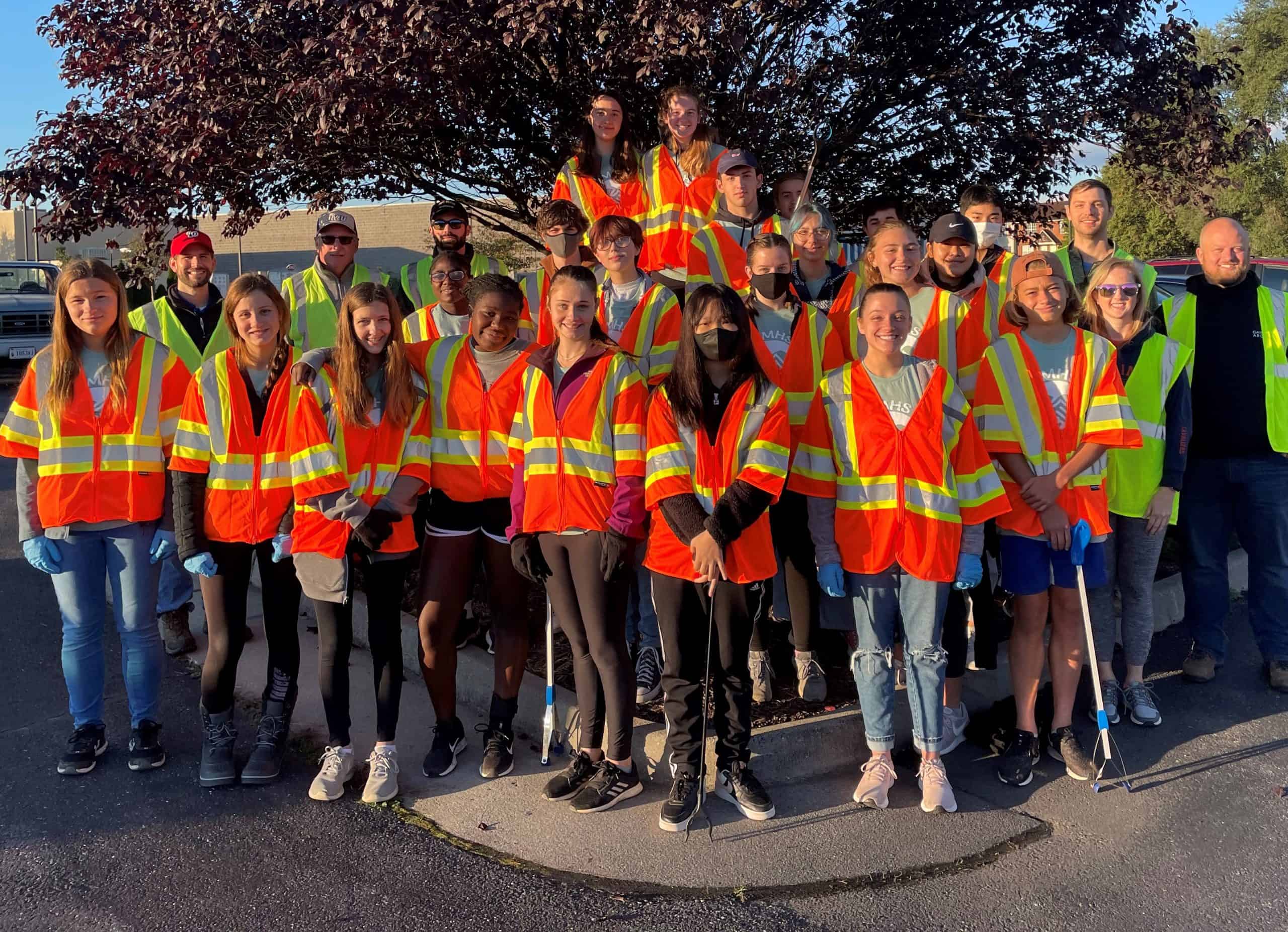 WeServe club roadside clean up with Rotary of Harrisonburg, 2021