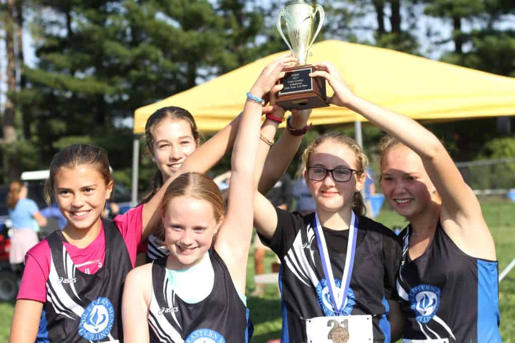 Middle school girls team were runners up at the Peak View cross country invitational 2021