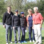 Gene and Gloria Diener golf with their son, Obie, daughter-in-law Kari, and grandson Theo
