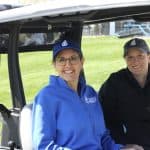 Andrea Wenger, director of advancement, and Trisha Blosser, development officer (and lead staff golf tournament planner)