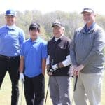 Bob Kolondinsky, Isaac Bahn (golf team member), Ernie Martin and Paul Campbell