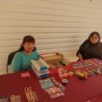 Chocktaw hosts selling their beadwork