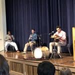 Thaddeus Jackson '19 and friends from EMU shared music after Thad's Chapel reflections on race