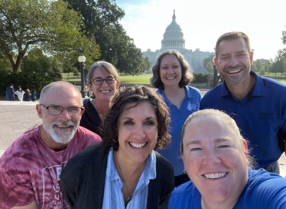 Faculty and staff on senior trip in DC