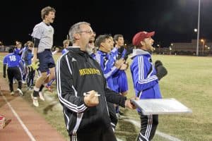 Coach Kendal Bauman, boys varsity soccer State Champtionship Soccer Division II win, 2011