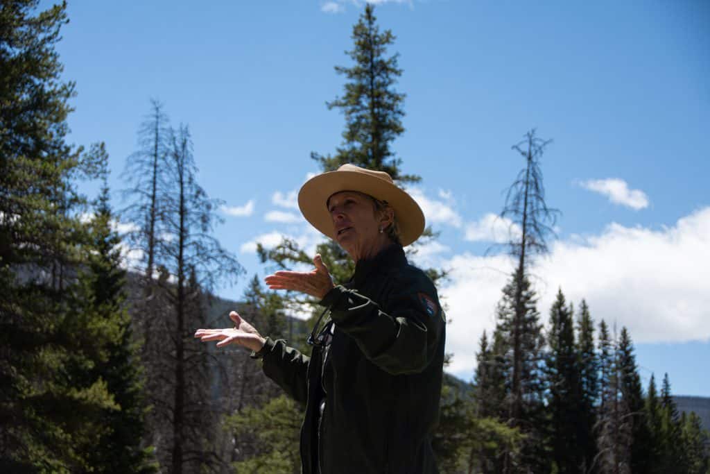 Ranger facilitator in Rocky Mountain National Park