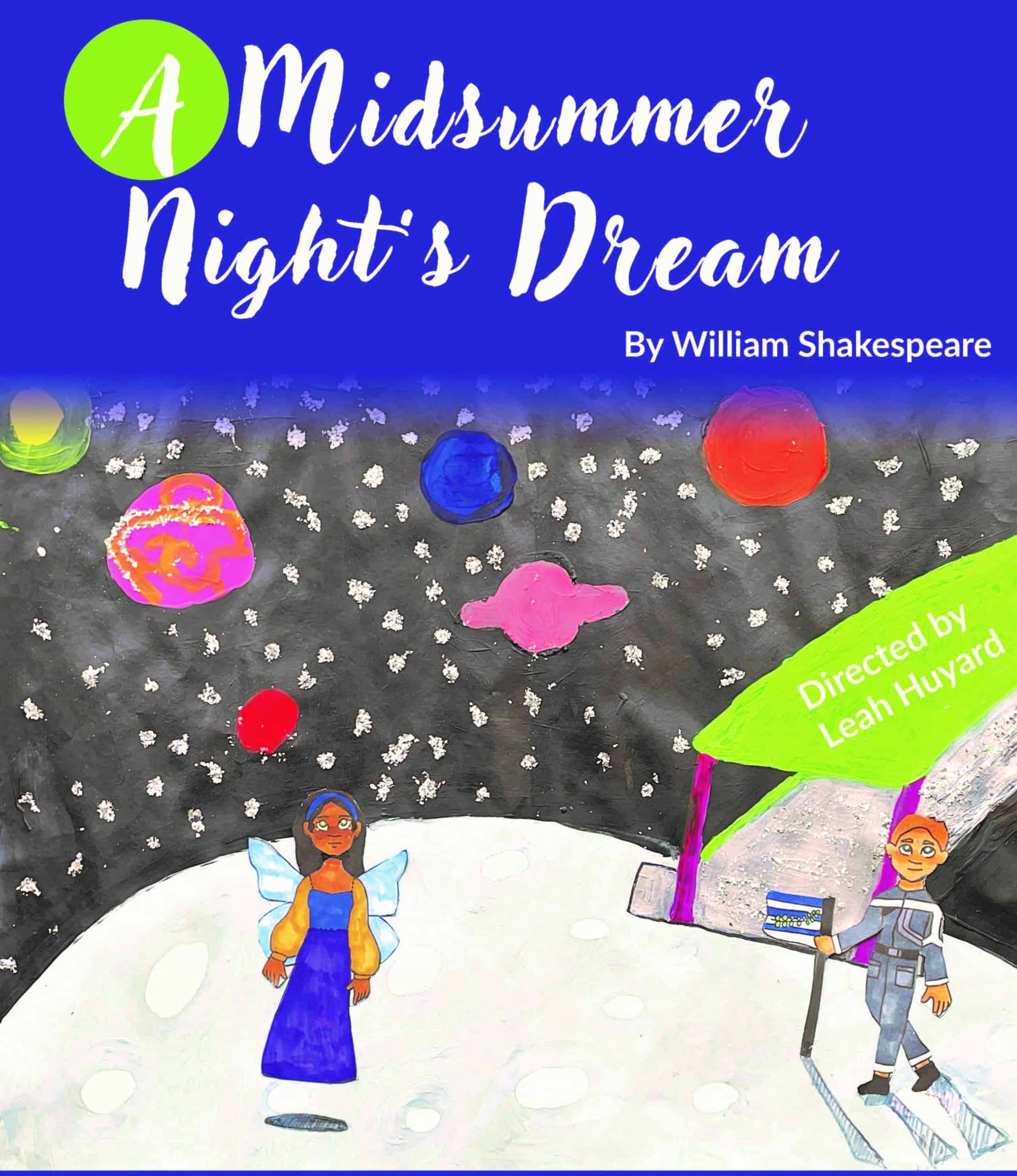 A Midsummer Night's Dream promotional artwork by Ila Hackman '28 and Kaidence Swartzentruber '28